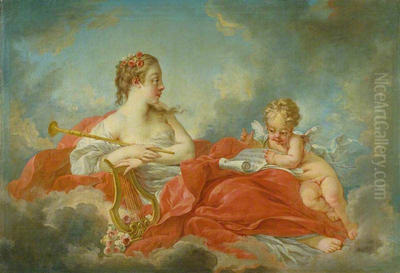 The Muse Clio Oil Painting by Francois Boucher