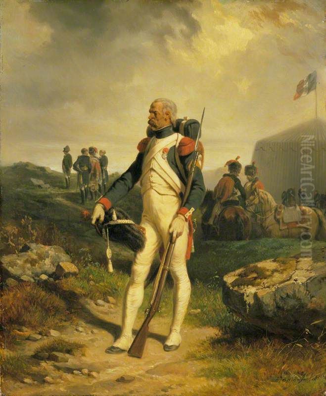 A Grenadier of the Guard Oil Painting by Hippolyte Bellange