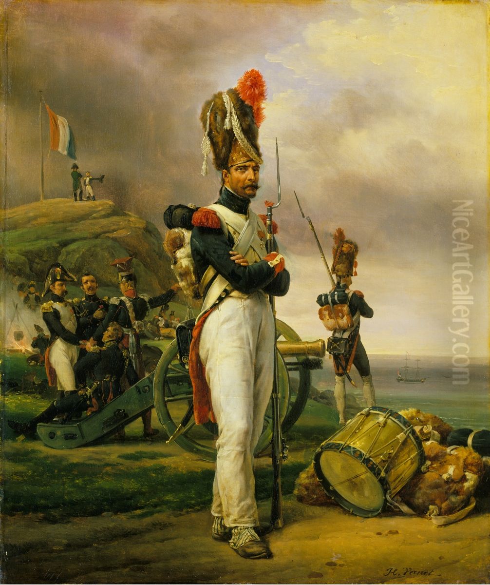 A Grenadier of the Guard at Elba Oil Painting by Horace Vernet