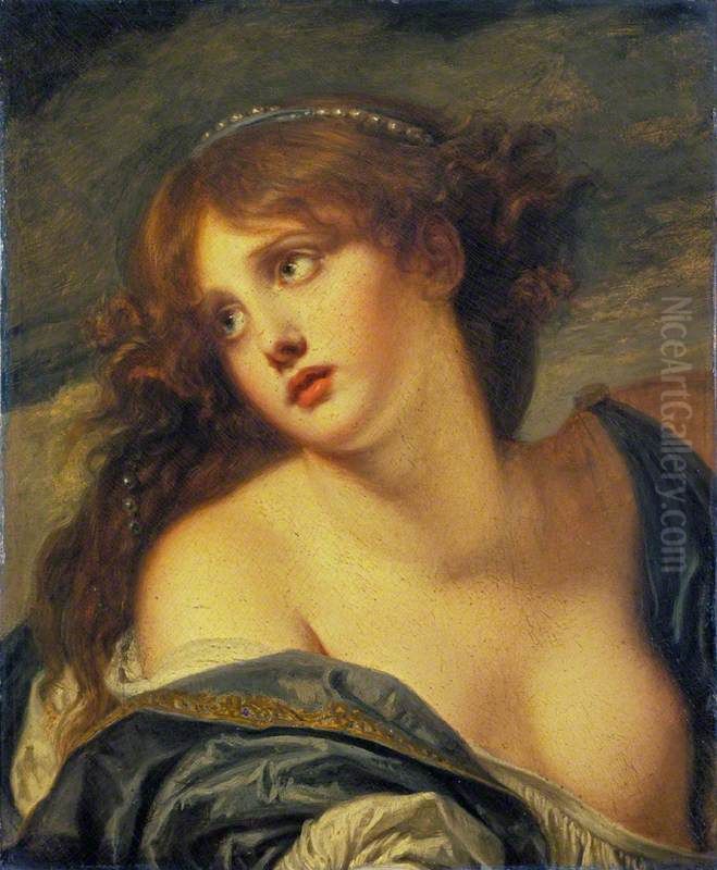 Psyche Oil Painting by Jean-Baptiste Greuze