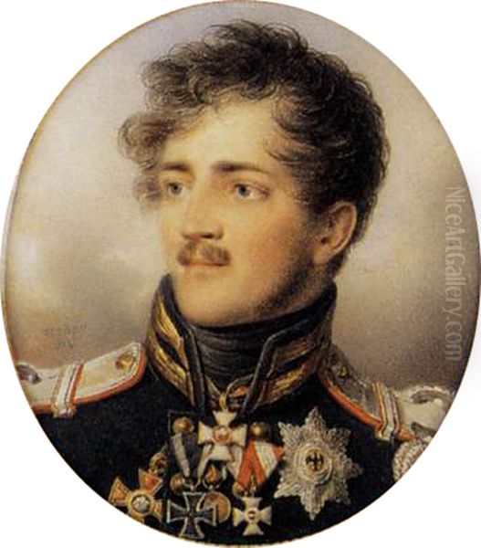 Prince August of Prussia Oil Painting by Jean-Baptiste Isabey