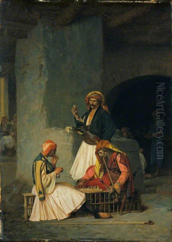 The Draught Players Oil Painting by Jean-Leon Gerome