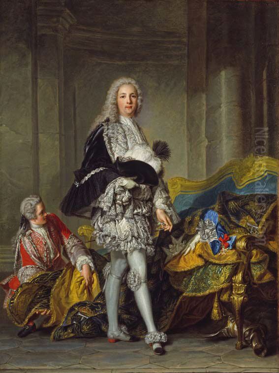 Le marechal duc de Richelieu(1696-1788) Oil Painting by Jean-Marc Nattier
