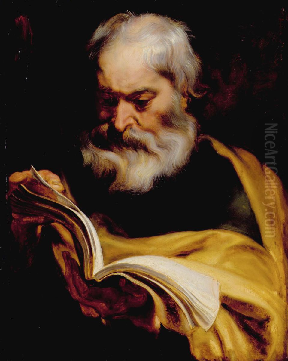 The apostle saint Thomas Oil Painting by Sir Anthony Van Dyck