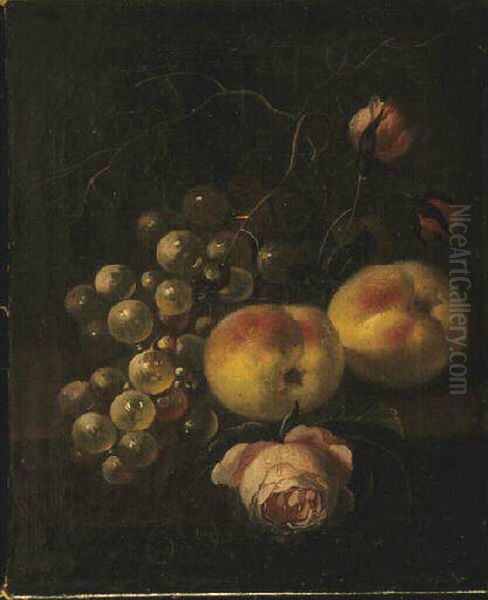 Still life with fruit and flowers Oil Painting by Catherine Duchemin
