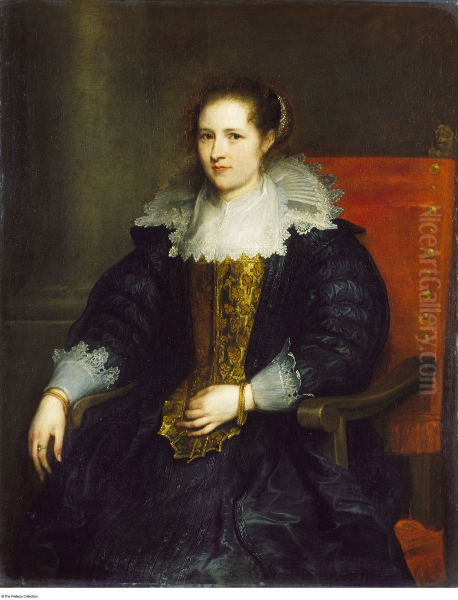 Portrait of Isabella Waerbeke Oil Painting by Sir Anthony Van Dyck