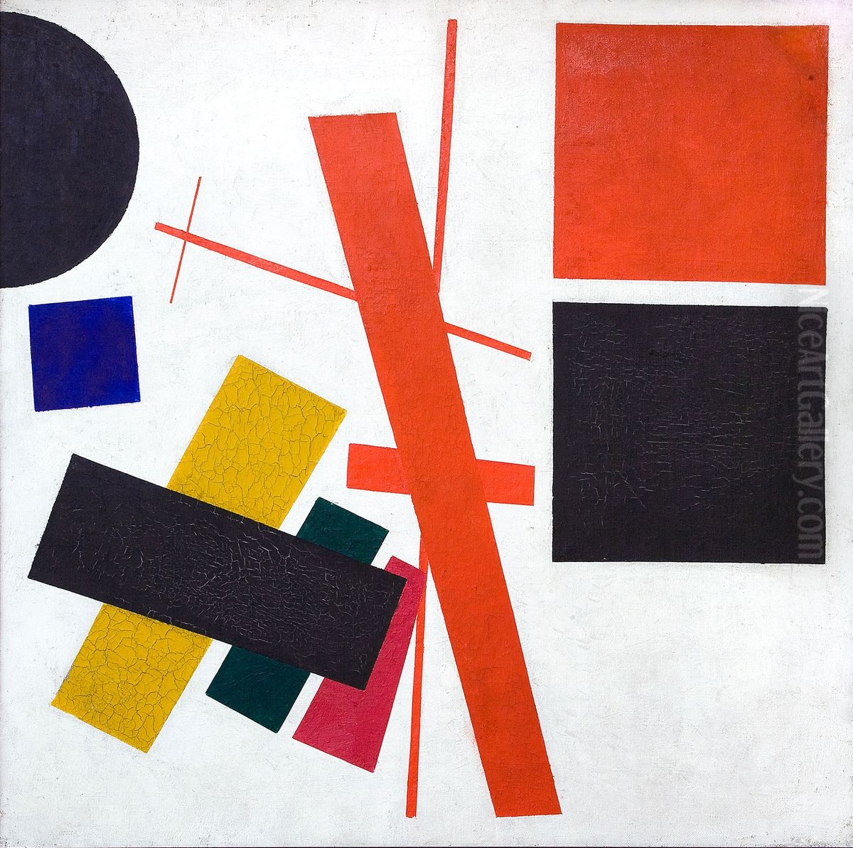 Suprematism. Abstract Composition Oil Painting by Kasimir Sevrinovitch Malevich