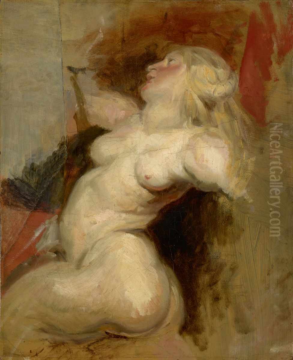 Nereid Oil Painting by Eugene Delacroix