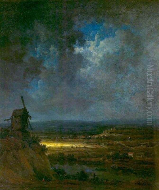 The Mill Oil Painting by Georges Michel