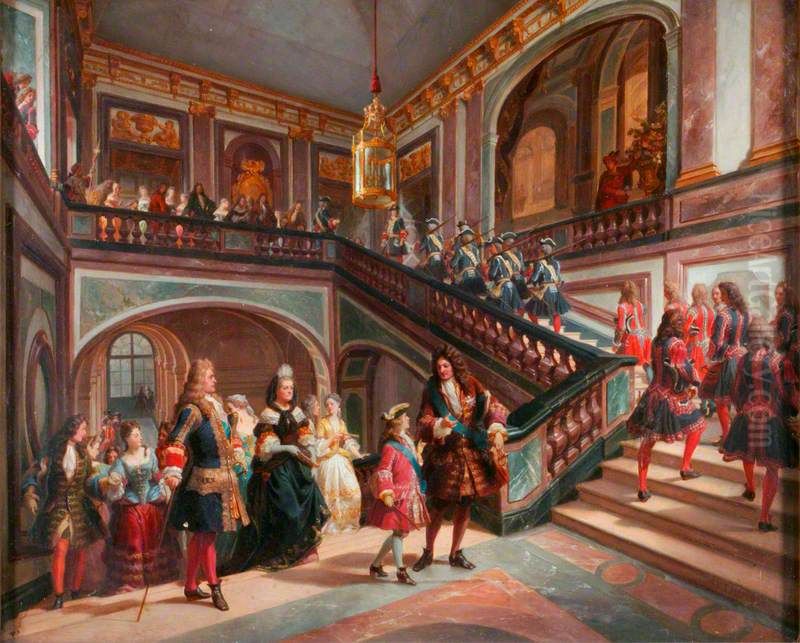 The Young Louis XV at Versailles Oil Painting by Henri Felix Emmanuel Philippoteaux