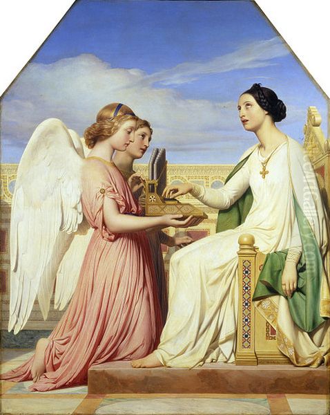 Saint Cecilia and the Angels Oil Painting by Paul Delaroche