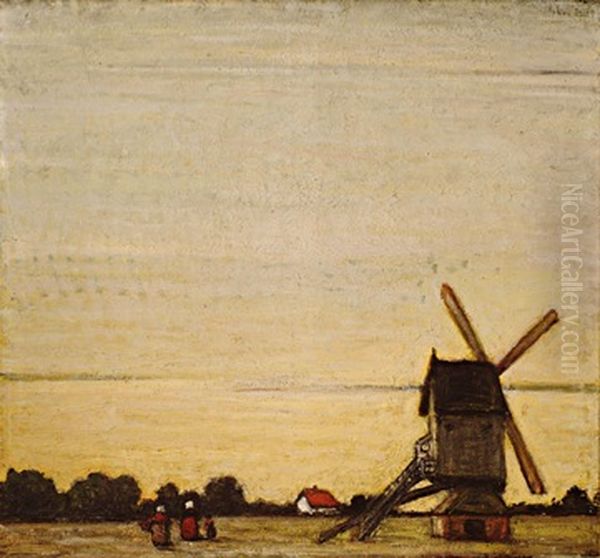 Het gouden ochtendgloren Oil Painting by Jakob Smits
