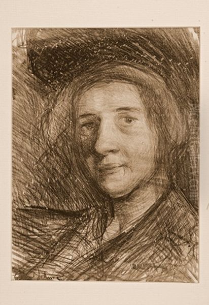 Mevrouw Rene Van Bastelaer Oil Painting by Jakob Smits