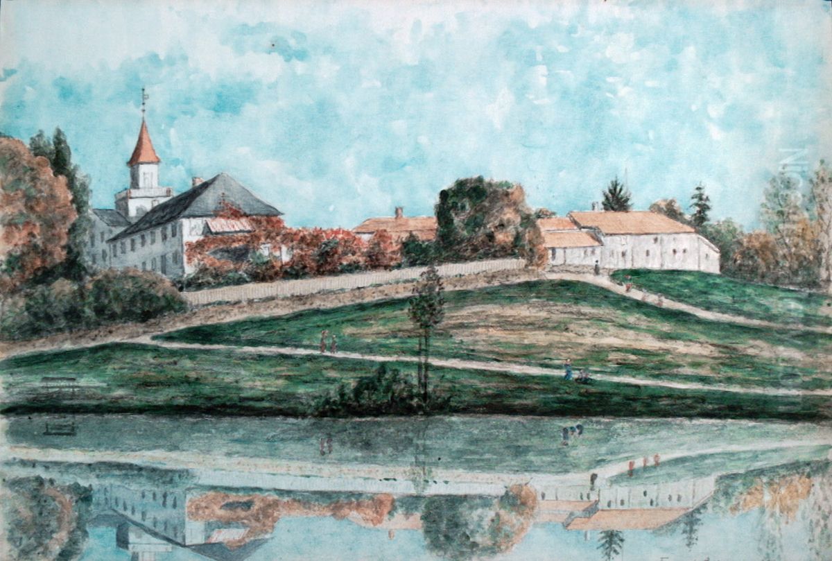 Frogner Hovedgard Oil Painting by Hans Rosenorn Gruner