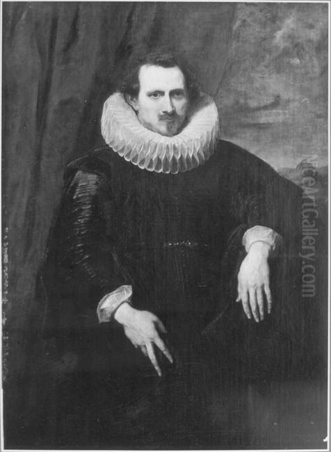 Portrait of an unknown man Oil Painting by Sir Anthony Van Dyck