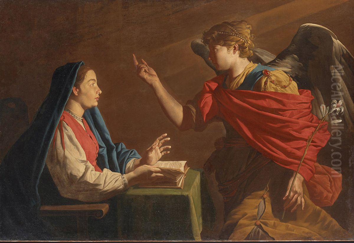 The Annunciation Oil Painting by Matthias Stom