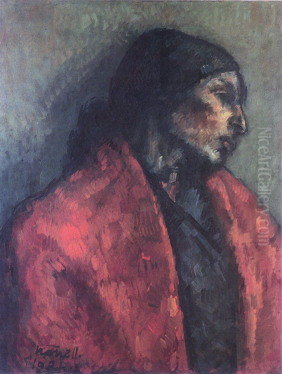 Paloma Oil Painting by Isidre Nonell