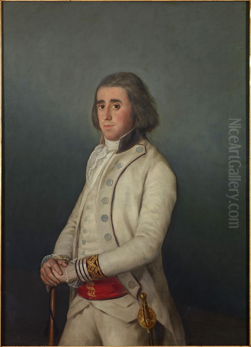 Don Valentin Bellvis de Moncada y Pizarro (1762-1823) Oil Painting by Francisco Goya Fuendetodos