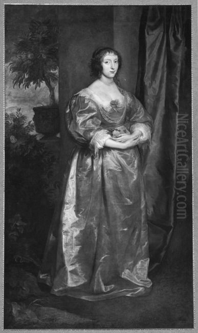 Portrait of Lady Martha Cranfield, Countess of Monmouth (1601-1667) Oil Painting by Sir Anthony Van Dyck