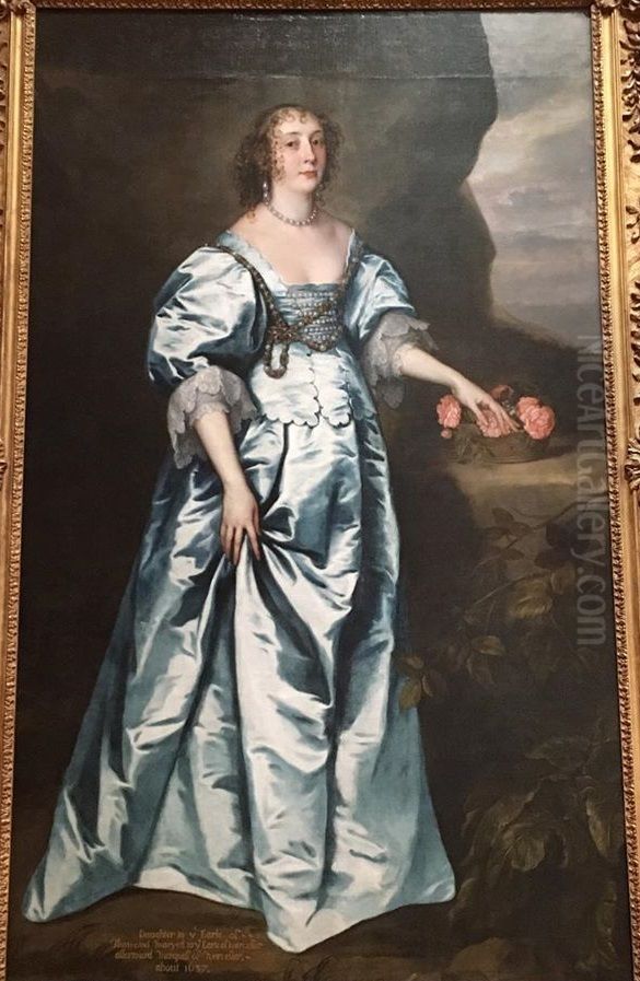 Portrait of the Marchioness of Worcester Oil Painting by Sir Anthony Van Dyck