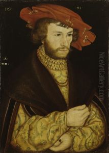Portrait of a Young Man with a Beard and Red Beret