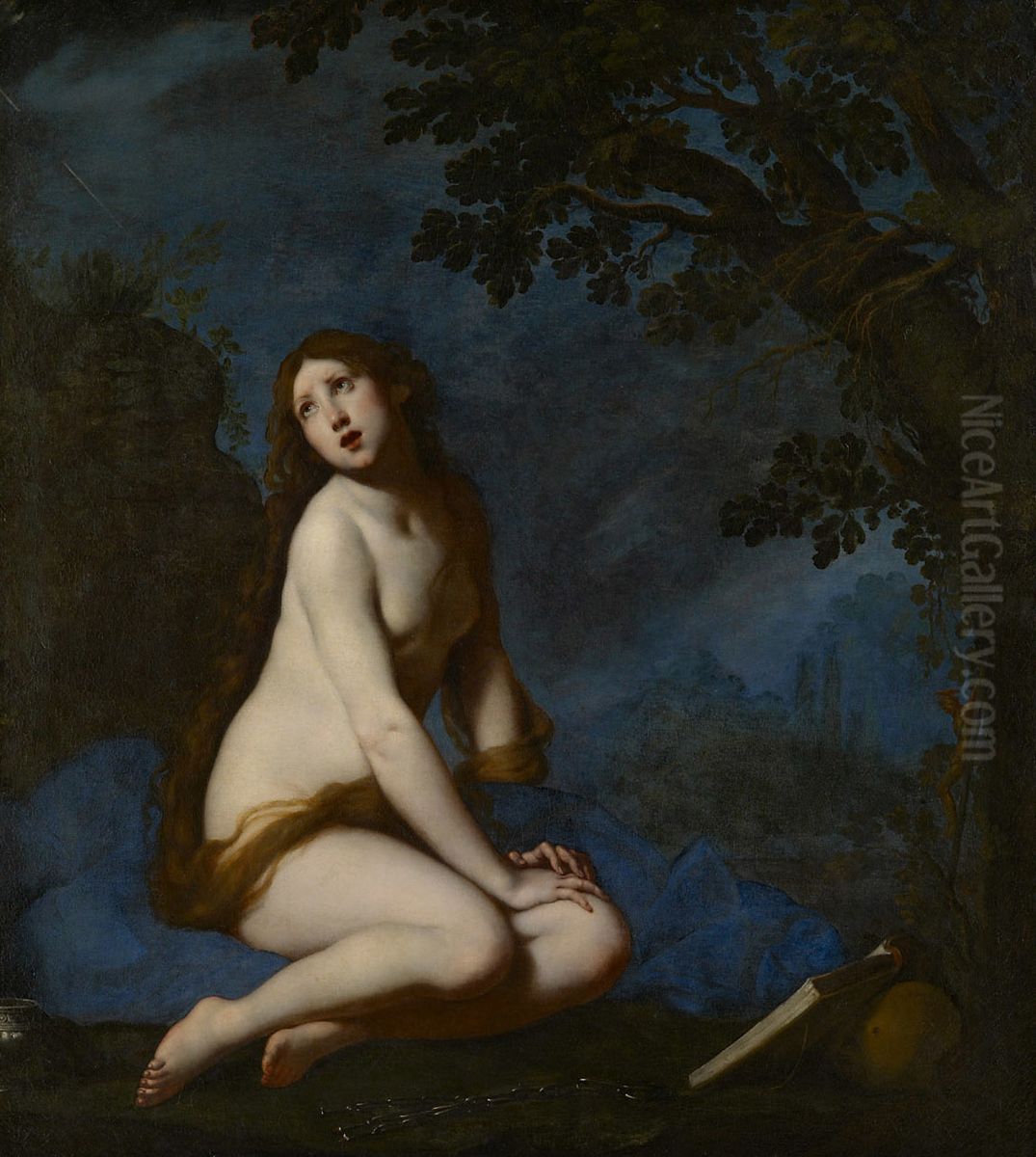 pentitent Maria Magdalena Oil Painting by Francesco Furini