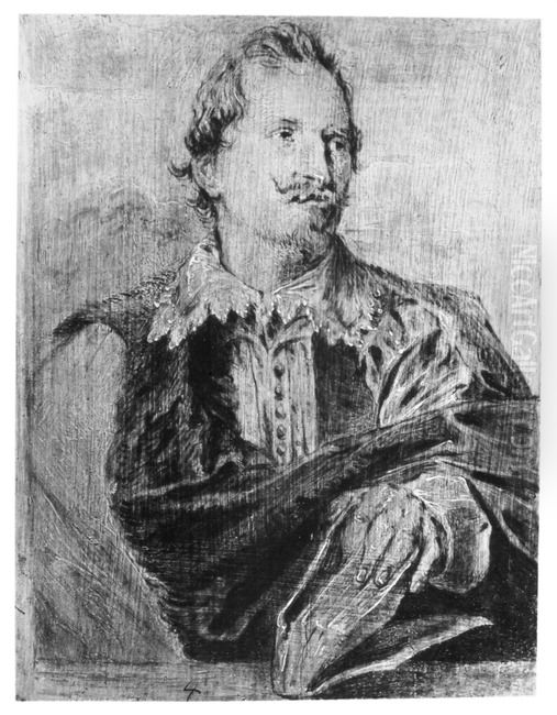 Portrait of Jan Caspar Gevartius (1593-1666) Oil Painting by Sir Anthony Van Dyck