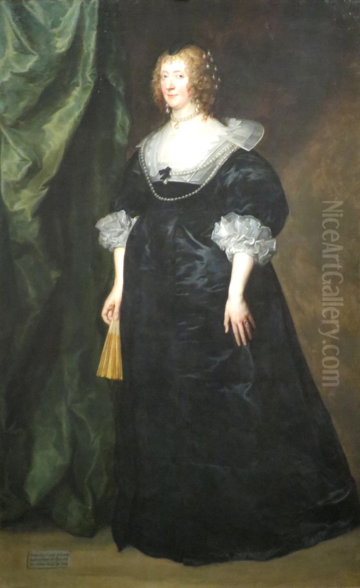 Christian Cavendish, Countess of Devonshire Oil Painting by Sir Anthony Van Dyck