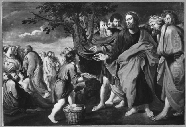 13-21, 15:32-39; Mark 6:32-44, 8:1-10; Luke 9:10-17; John 6:1-14) Oil Painting by Sir Anthony Van Dyck