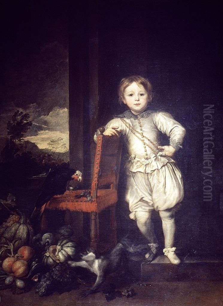 Portrait of an unknown boy Oil Painting by Sir Anthony Van Dyck