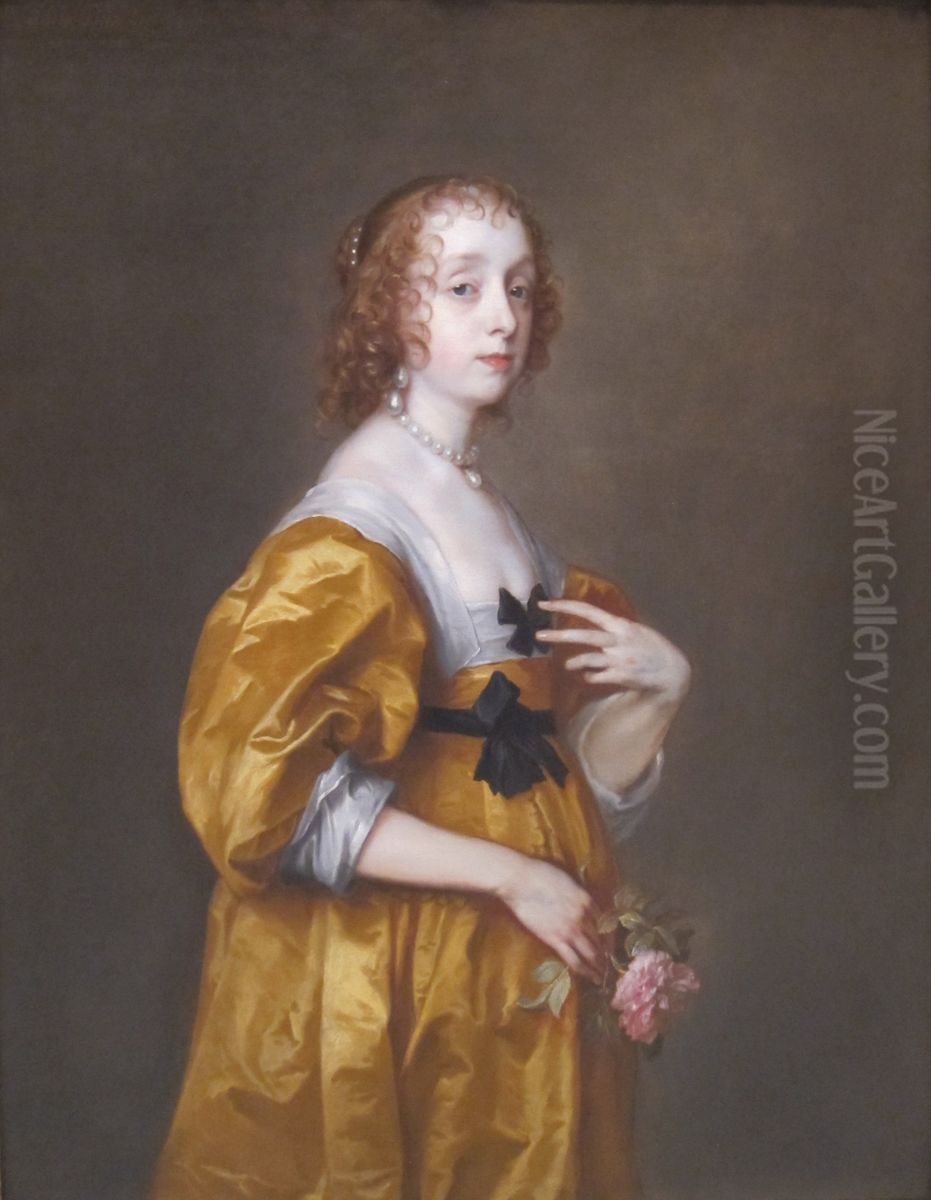 Portrait of Mary Stewart, Duchess of Richmond and Duchess of Lennox (1622-1685), formerly Lady Mary Villiers Oil Painting by Sir Anthony Van Dyck