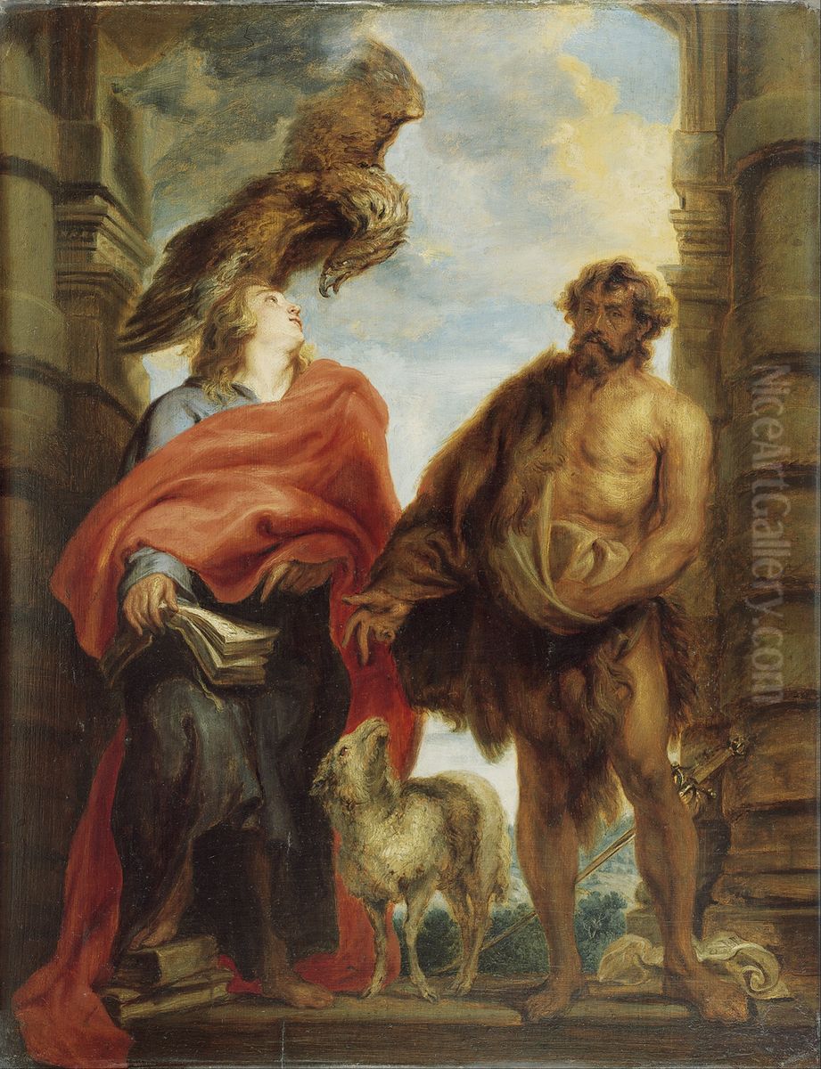Los santos Juanes Oil Painting by Sir Anthony Van Dyck