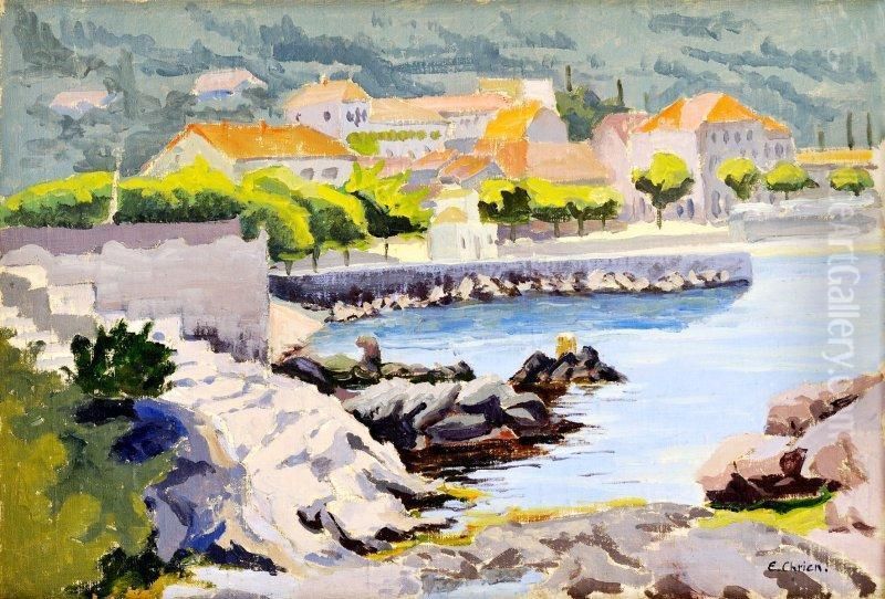 Na Jadrane Oil Painting by Eugen Chrien