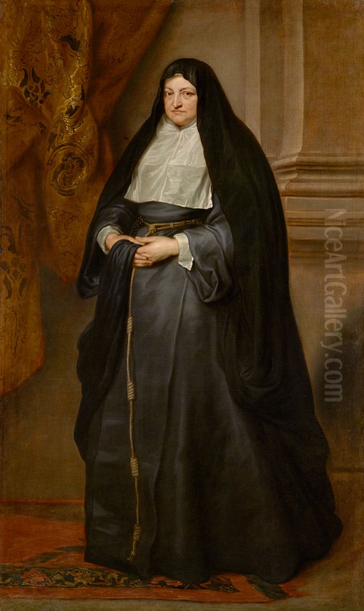 Portrait of the Infanta Isabella Clara Eugenia as Nun Oil Painting by Sir Anthony Van Dyck