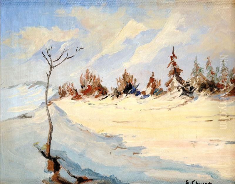 Zimna Nalada V Tatrach Oil Painting by Eugen Chrien