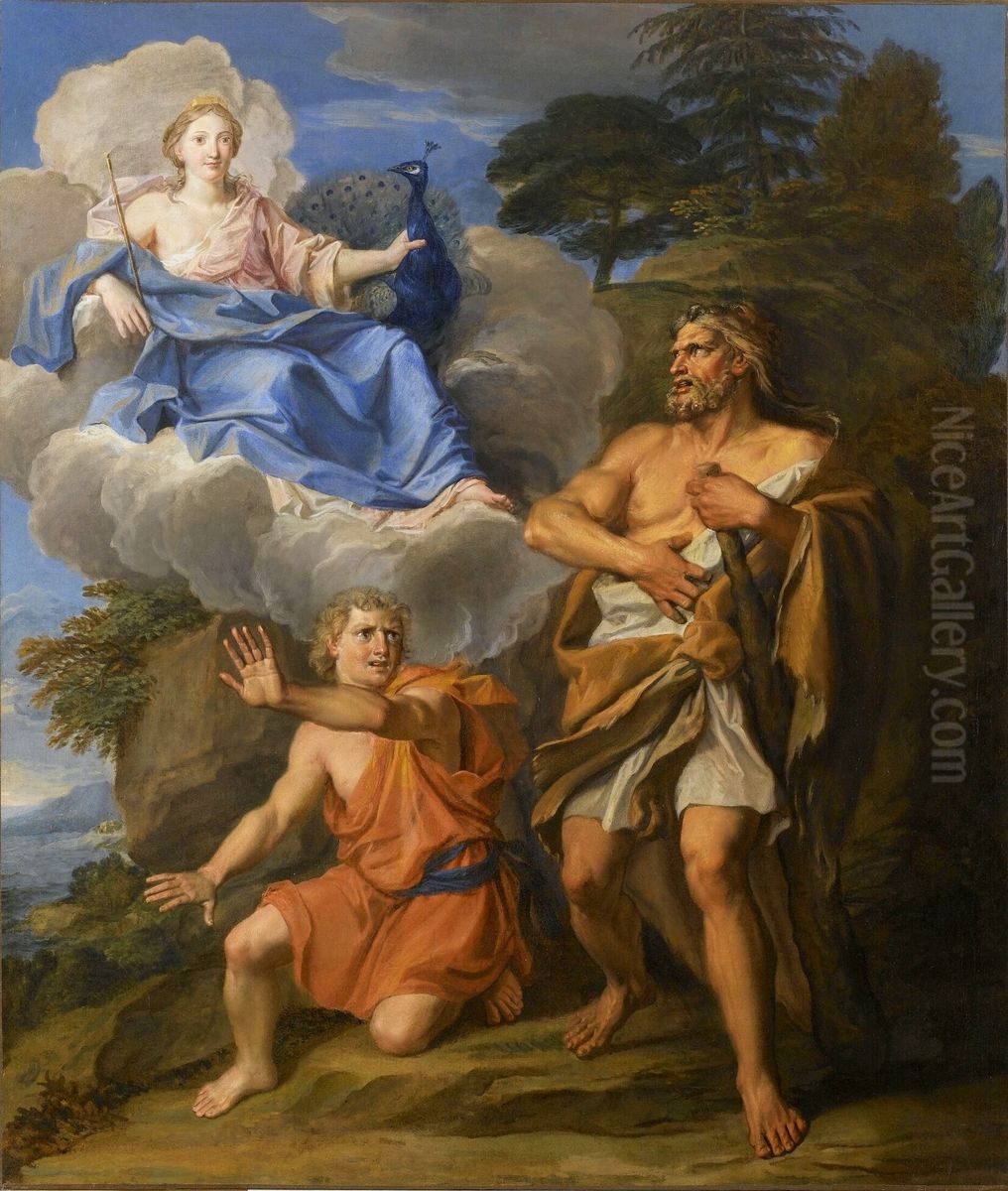 Junon apparait a Hercule Oil Painting by Noel Coypel