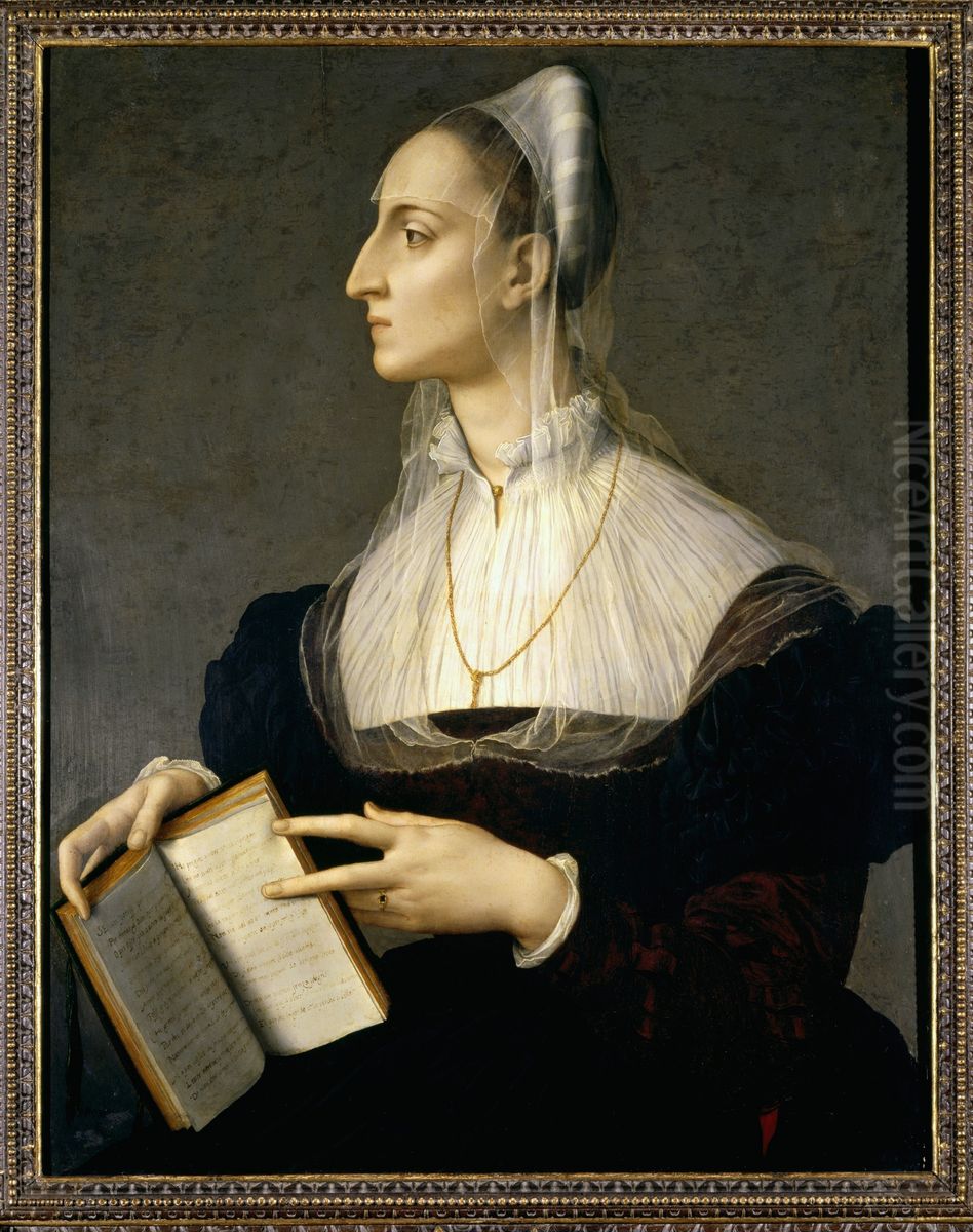 Ritratto di Laura Battiferri, moglie dello scultore Bartolomeo Ammannati Oil Painting by Bronzino