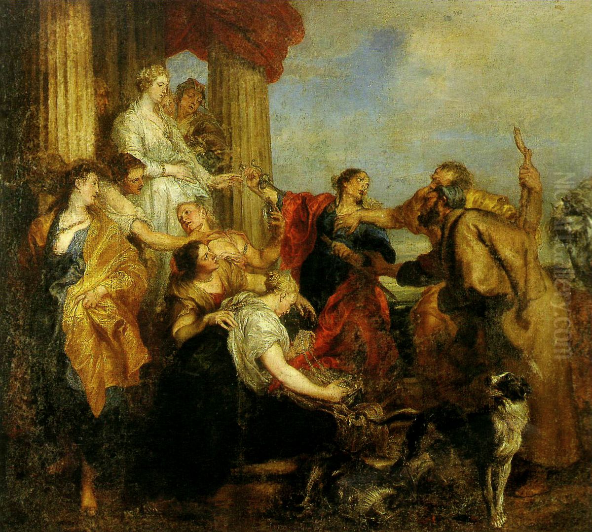 Achilles discovered among the daughters of Lycomedes Oil Painting by Sir Anthony Van Dyck