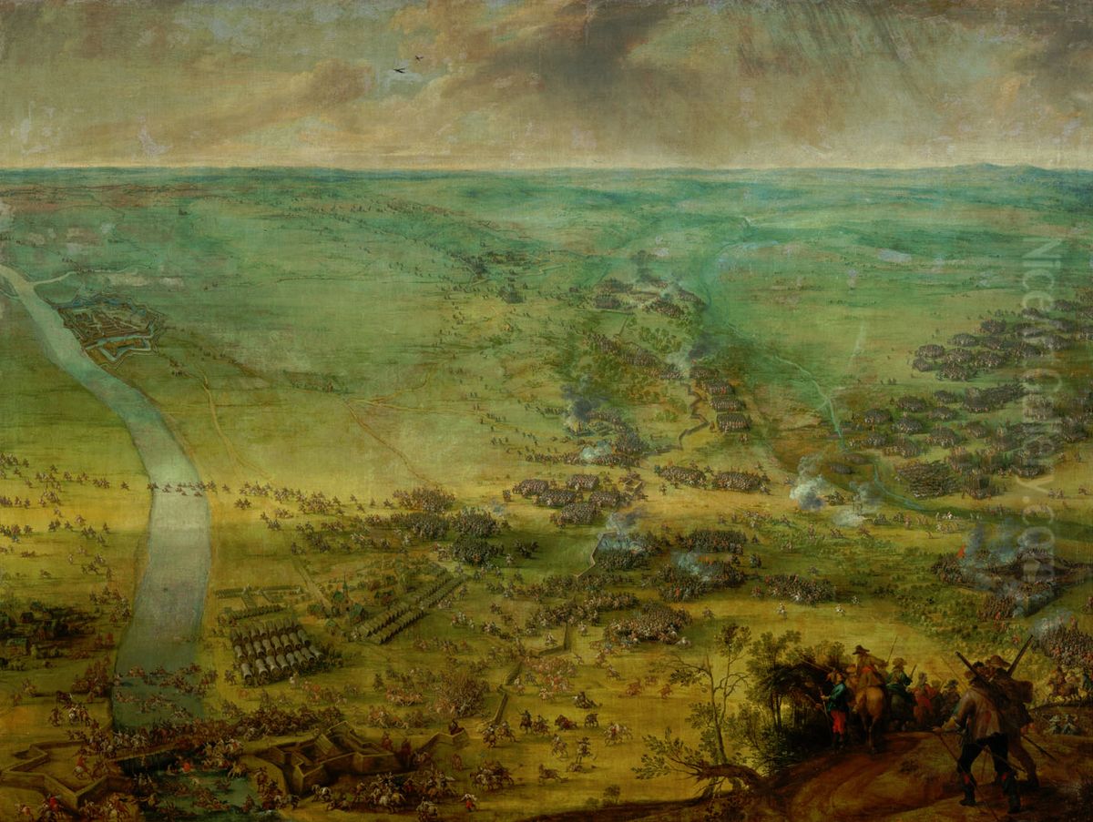 The battle for the relief of Thionville. 1st Phase, 1639 Oil Painting by Peter Snayers