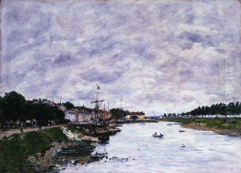 St-Valery-sur-Somme by Eugene-Louis Boudin Oil Painting by Eugene Louis Boudin