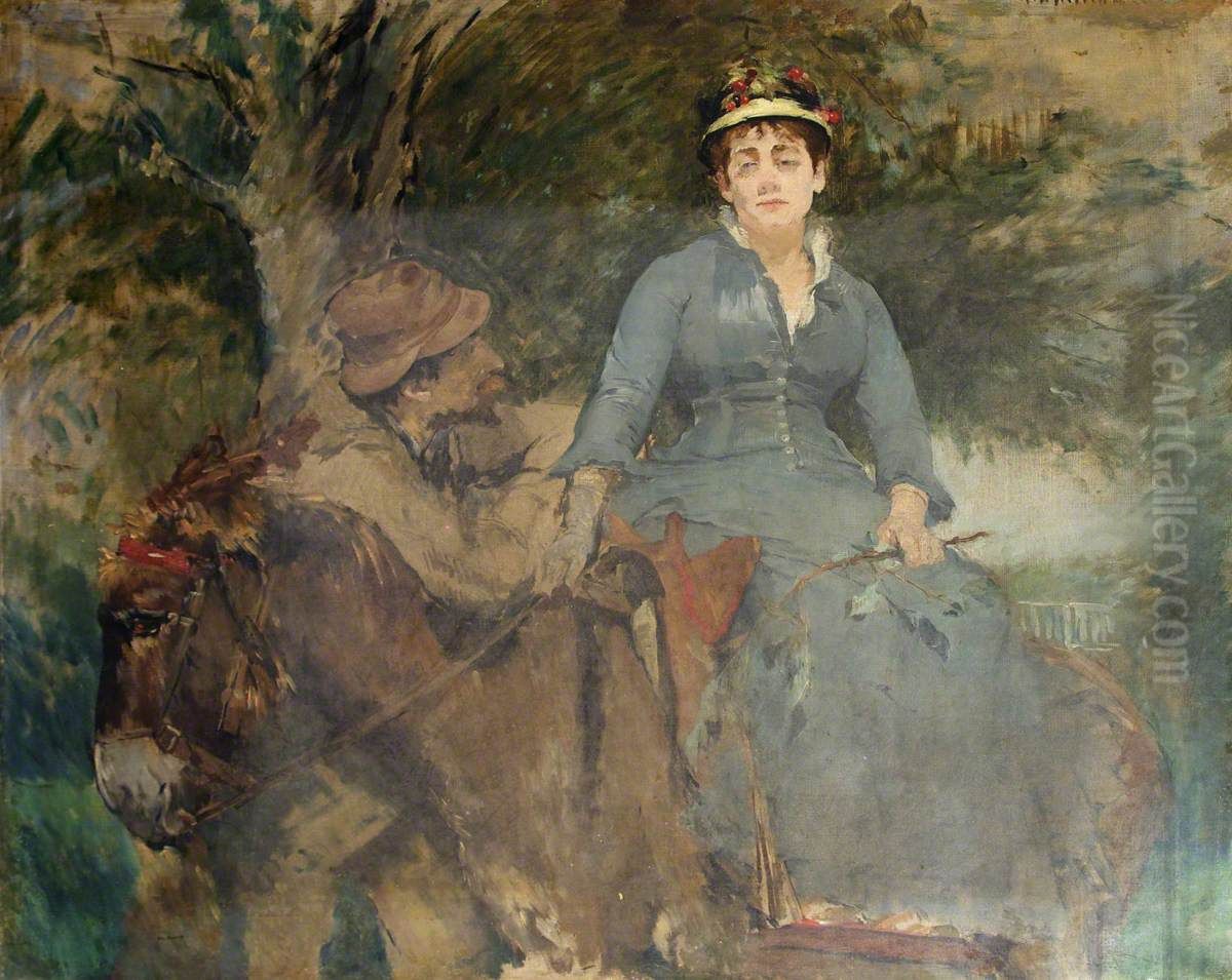 The Donkey Ride Oil Painting by Eva Gonzales