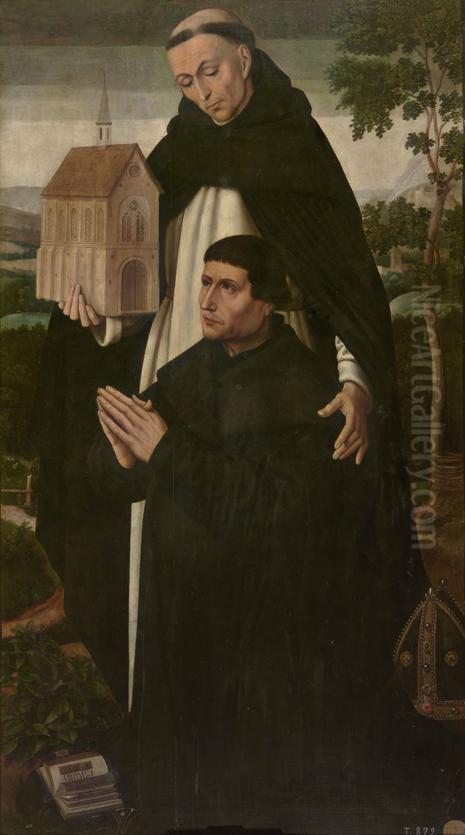 Santo Tomas y un donante Oil Painting by Ambrosius Benson
