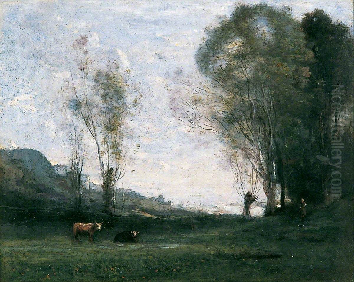 Solitude Oil Painting by Jean-Baptiste Camille Corot