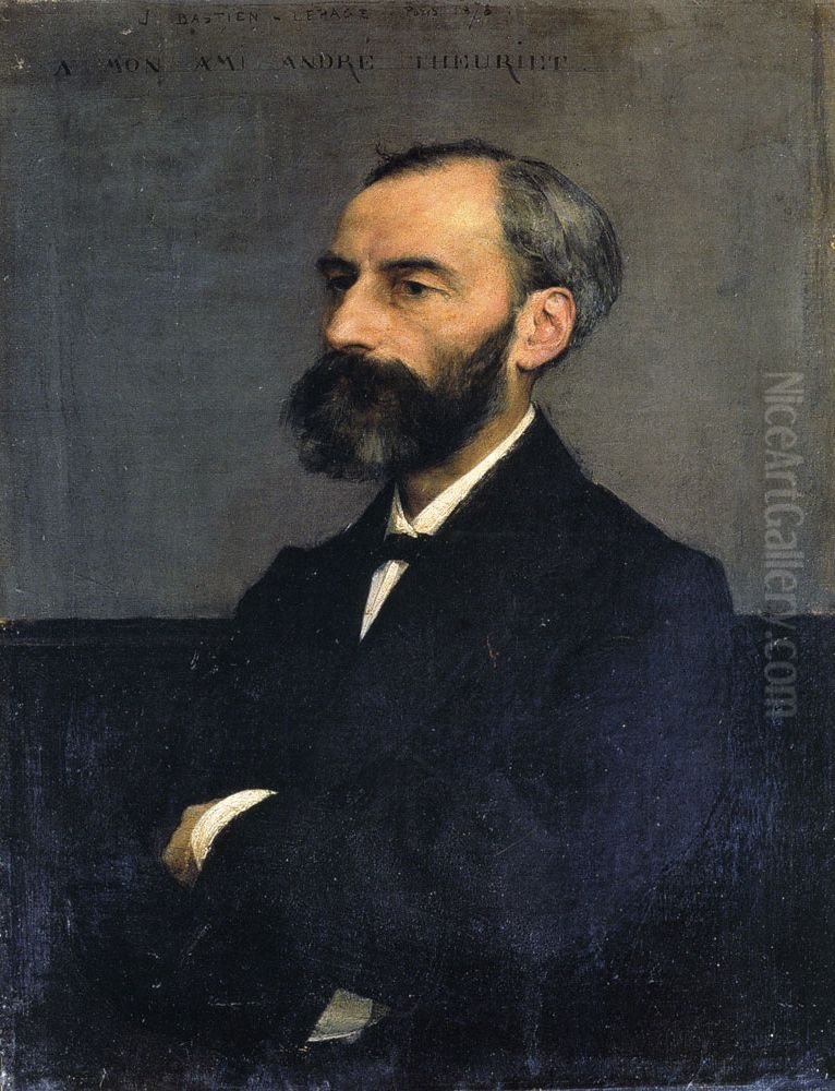 Andre Theuriet Oil Painting by Jules Bastien-Lepage