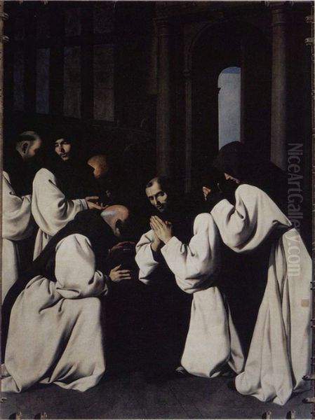 Despedida del Padre Juan de Carrion Oil Painting by Francisco De Zurbaran