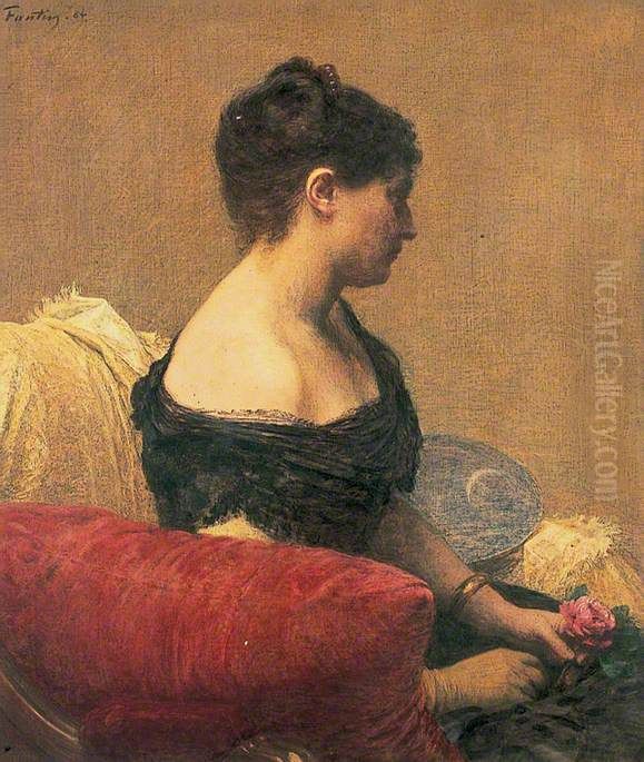 Mme Leon Maitre Oil Painting by Henri Fantin-Latour
