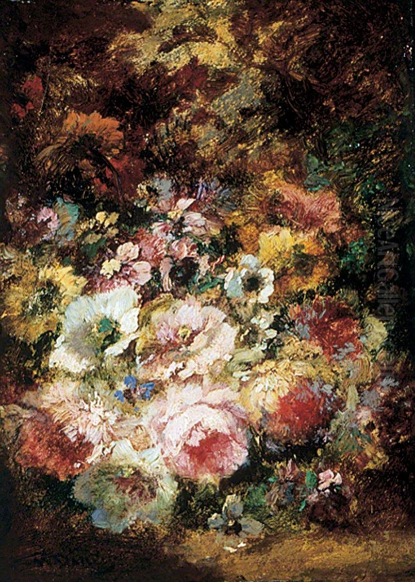 Flowers Oil Painting by Narcisse Virgilio Diaz
