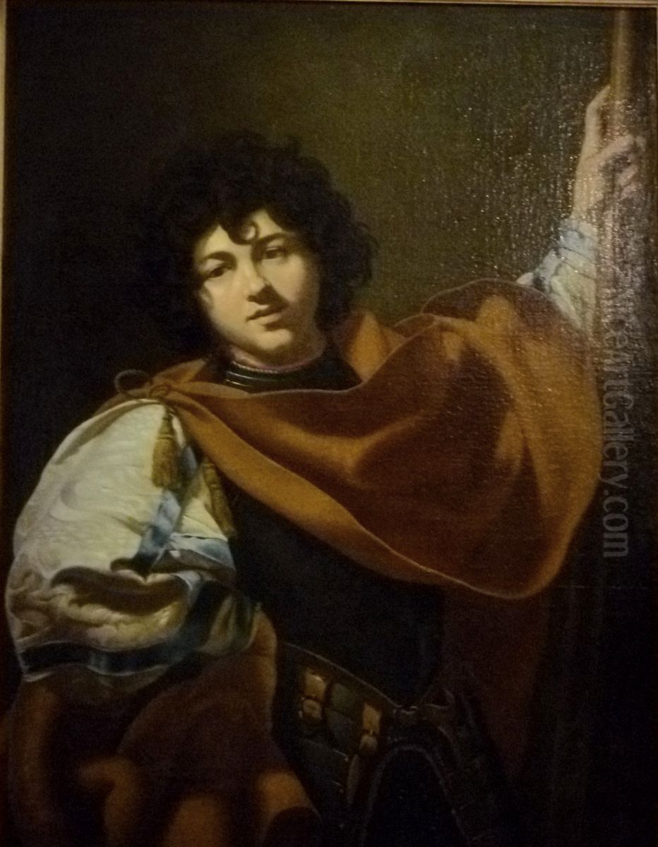 Squire-at-arms - Saint Guillaume d'Aquitaine Oil Painting by Simon Vouet