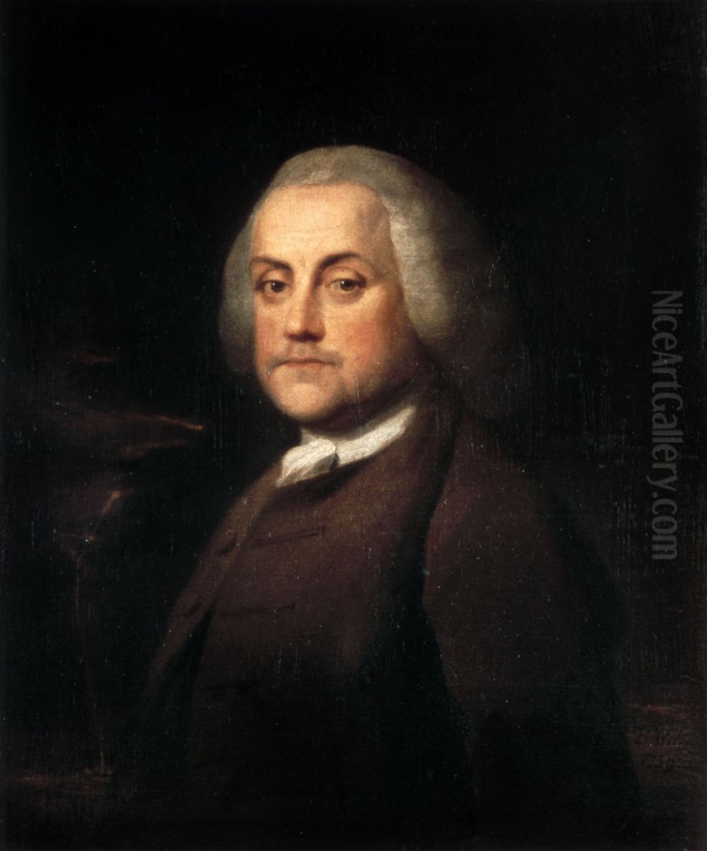 Benjamin Franklin Oil Painting by Benjamin Wilson
