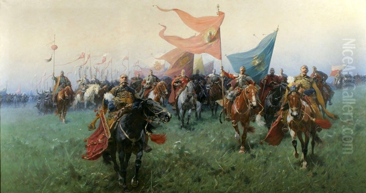 <<Bogurodzica>> Oil Painting by Jozef Brandt